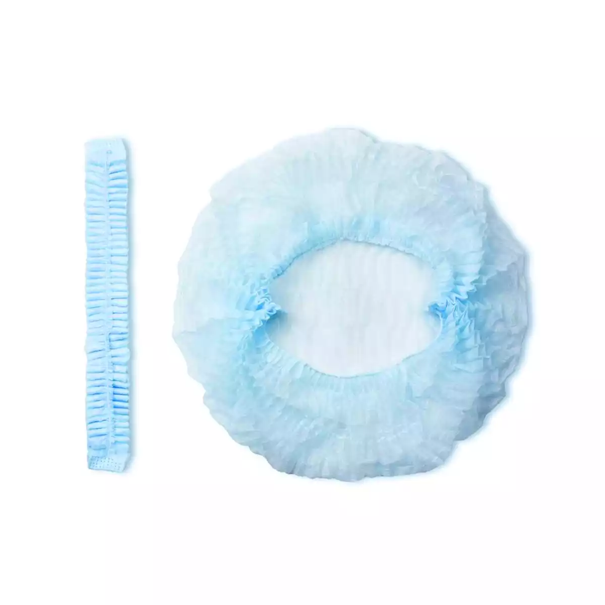 Шапочка Шарлотта (клип), материал смс 18г/м2, нестерильная, цвет голубой