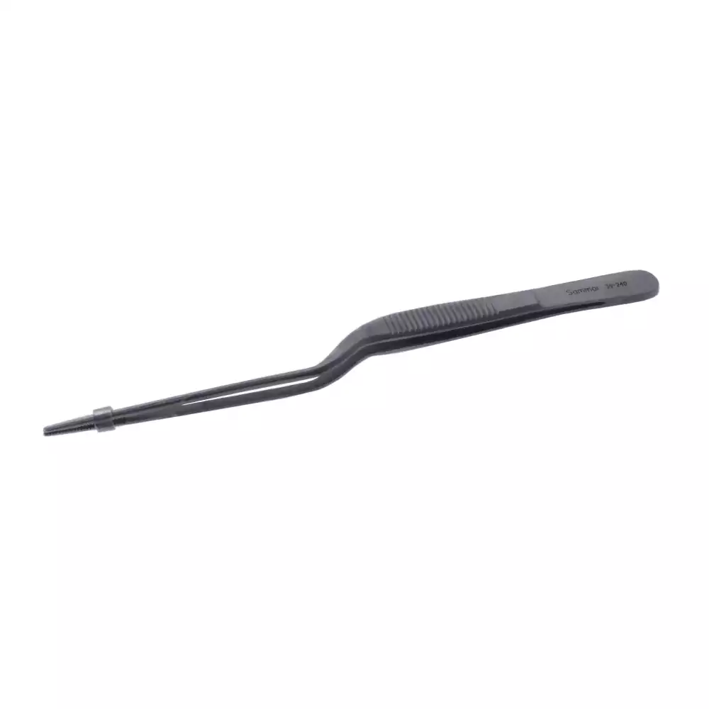 Пинцет 39-240 анатомический ушной штыковидный, длина 140мм, ширина рабочей части – 1,5мм, аналог П-85