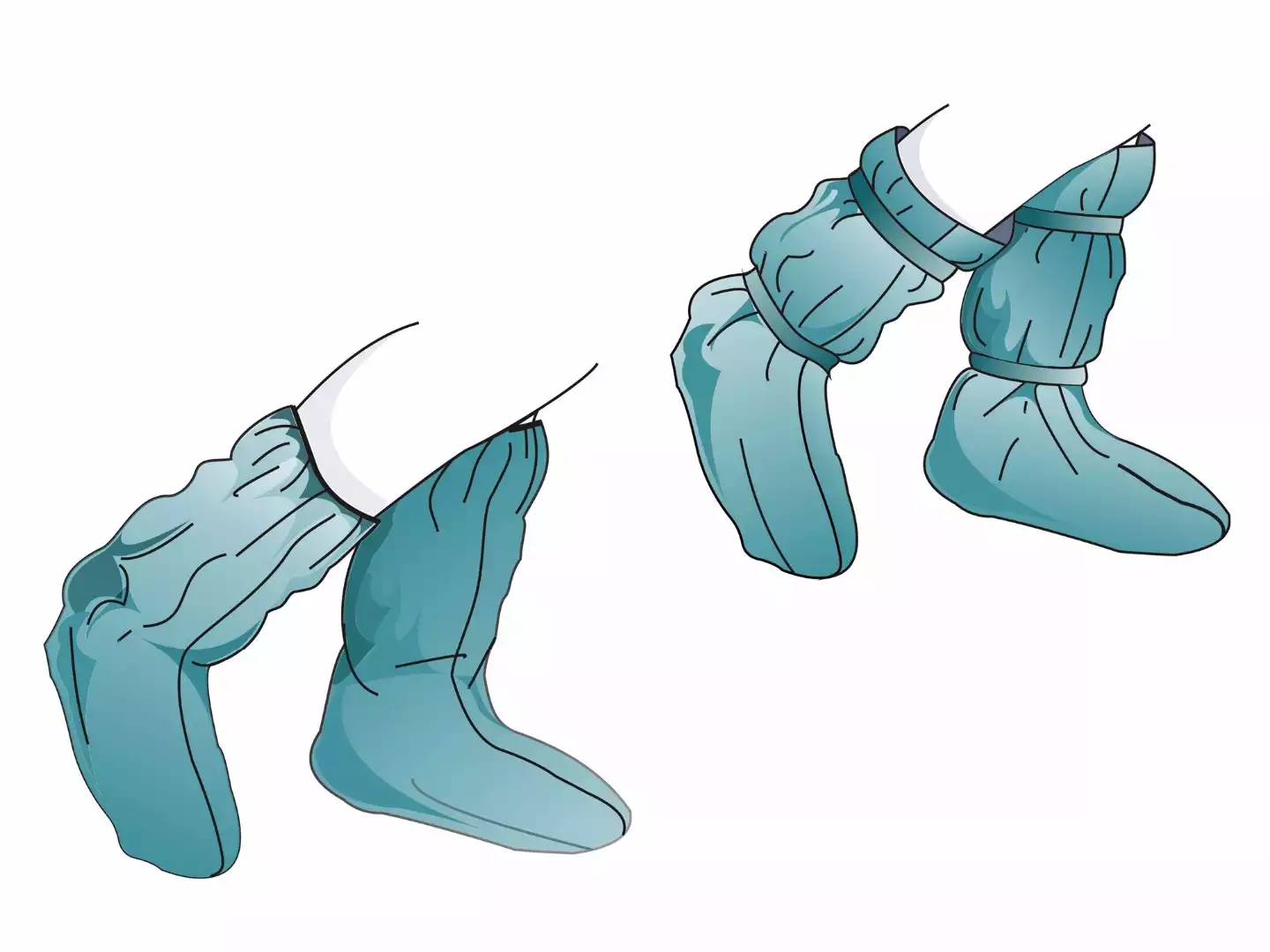 Бахилы высокие на завязках, высота 50см, спанбонд 42г/м2, нестерильные (без РУ)