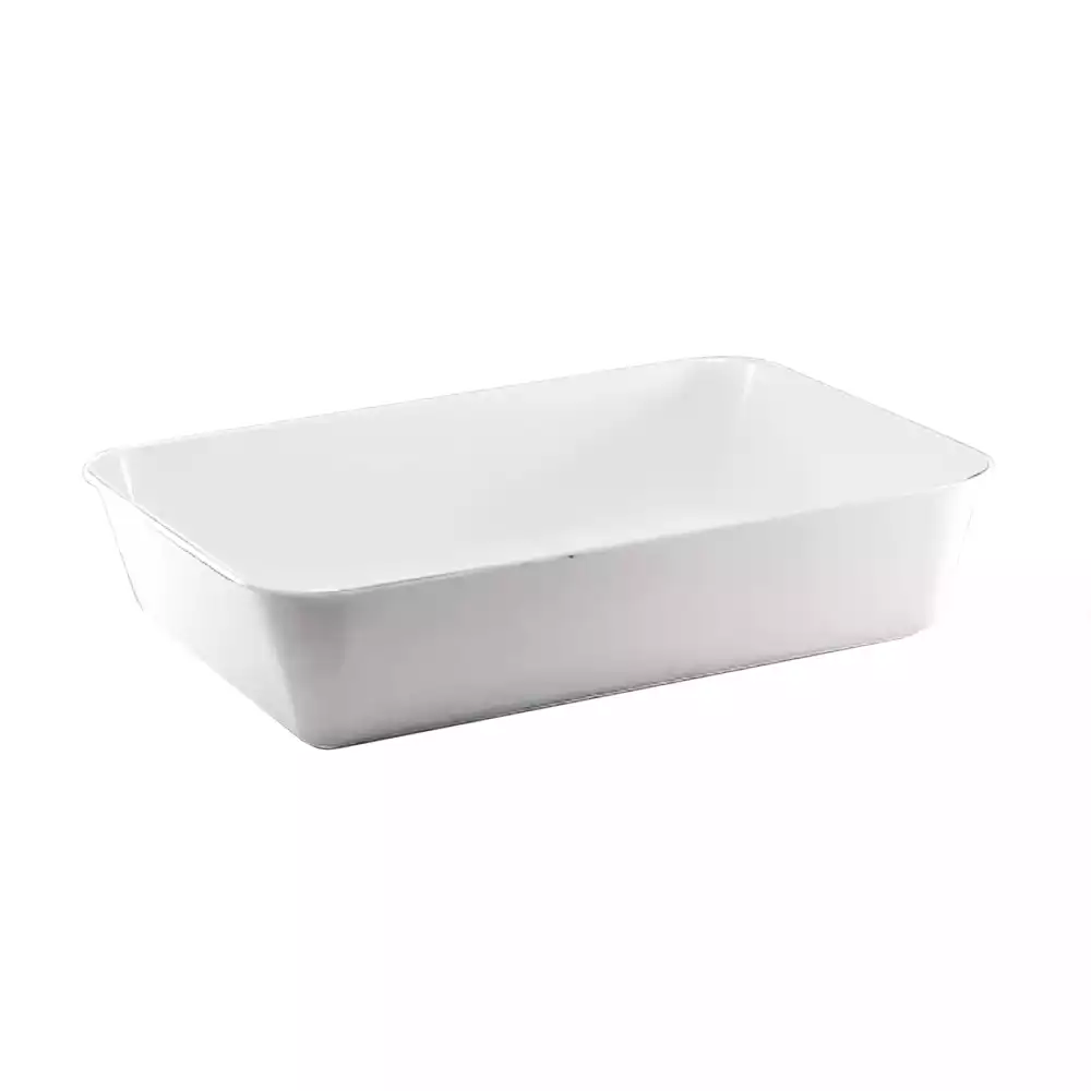 Лоток прямоугольный, размер 350*250*80мм, без крышки, полистирол