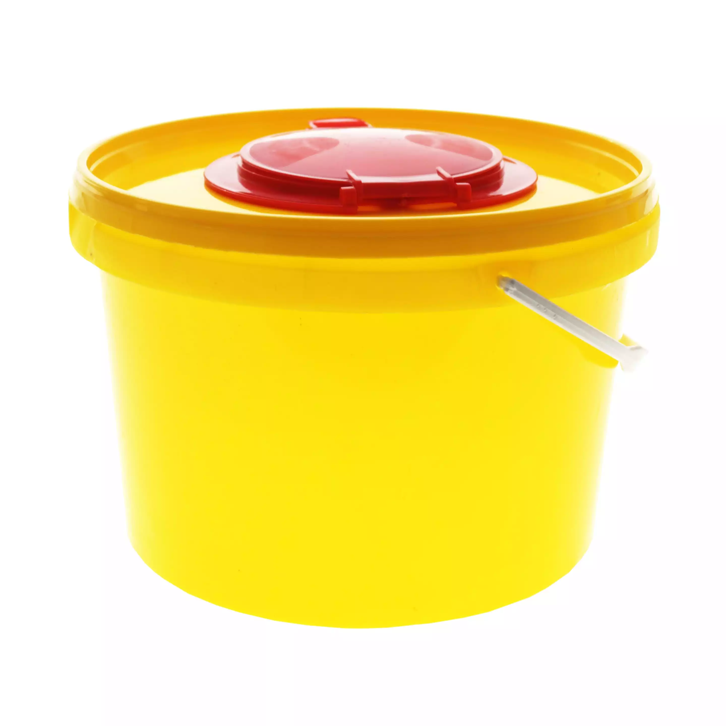 Емкость-контейнер для сбора острого инструментария (с иглосъемником), объем 1,5л (класс Б), размер 140*164*108мм, желтая, одноразовая