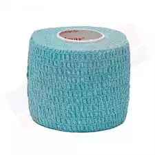 Тейп хлопковый кинезио, размер 5см*5м, цвет голубой