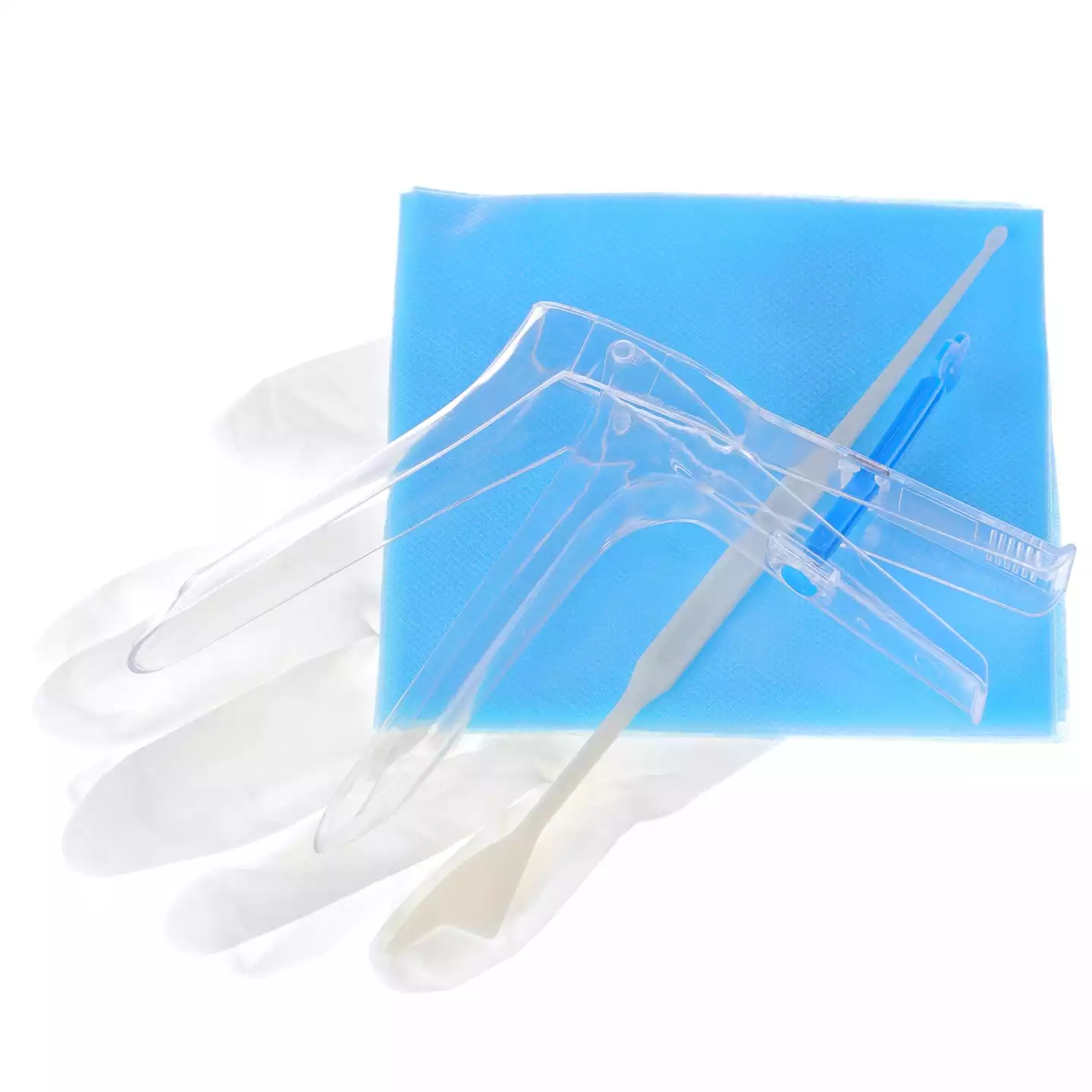 Набор гинекологический GM (зеркало S, ШПАТЕЛЬ ЭЙРА, салфетка, перчатки S)