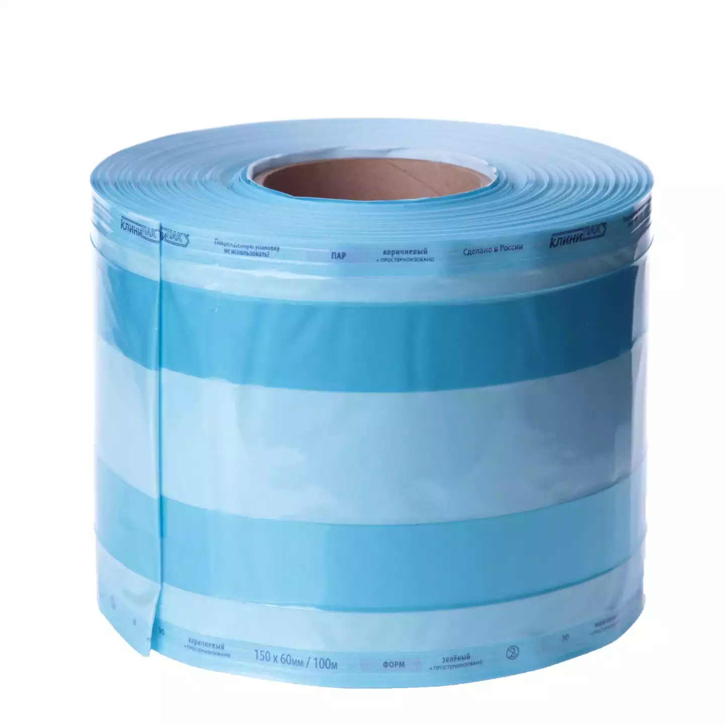 Рулон Клинипак, размер 150мм*60мм*100м, комбинированный, со складкой