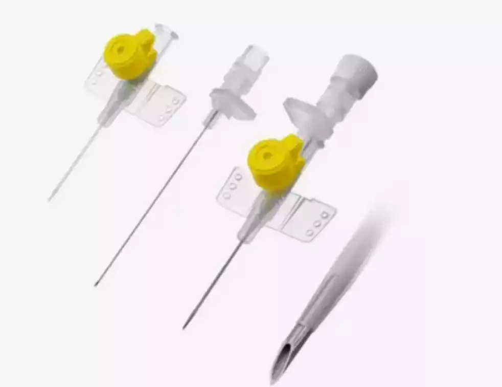 Катетер в/в с перфорированными крыльями и инъекционным портом с самозащелкивающейся крышкой, 24G, MEDEREN, тефлон