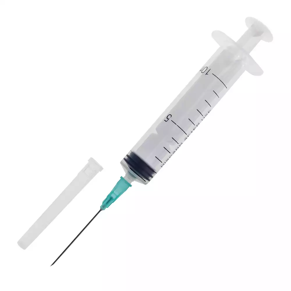Шприц 10,0мл, 3-х компонентный, игла 21G*1 1/2 (0,8х40мм), Луер-Слип, стерильный