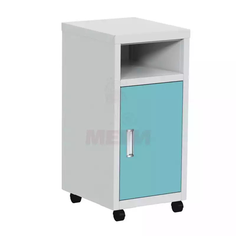 Тумба "МСК-621" медицинская прикроватная, металлическая подкатная, с открытой нишей, размер 466*400*850мм