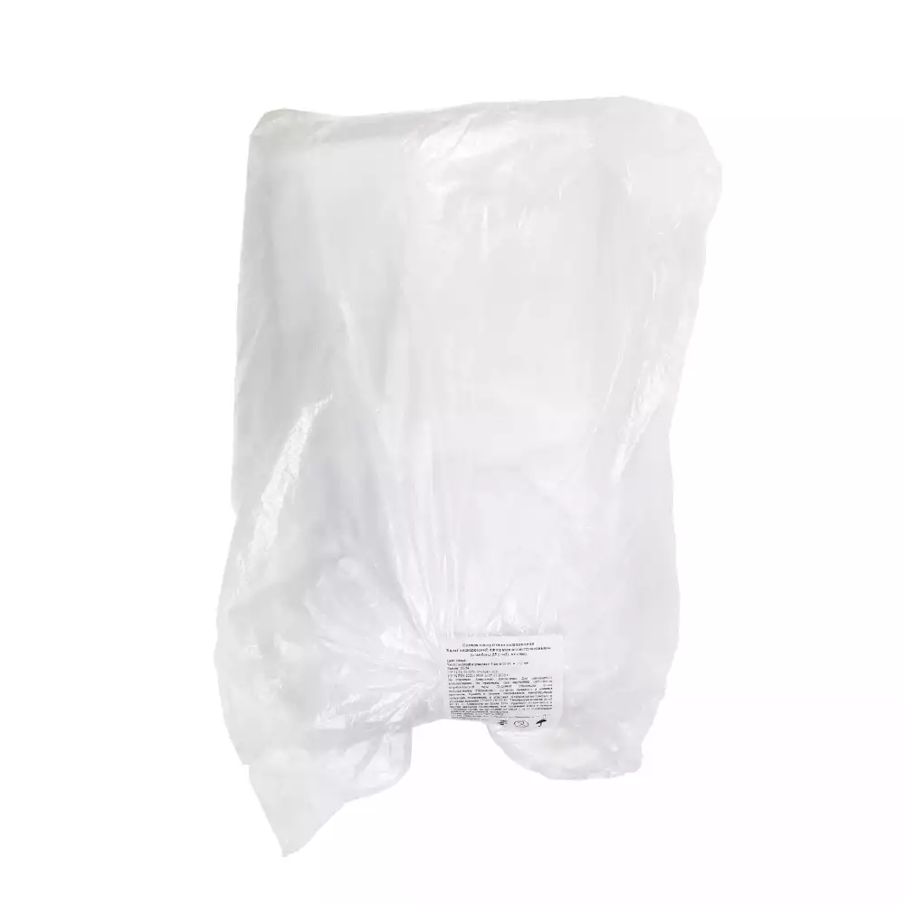 Халат процедурный, материал Спанбонд 25г/м2, на кнопках, рукава на резинке, р. 54-56, без кармана, нестерильный, цвет белый