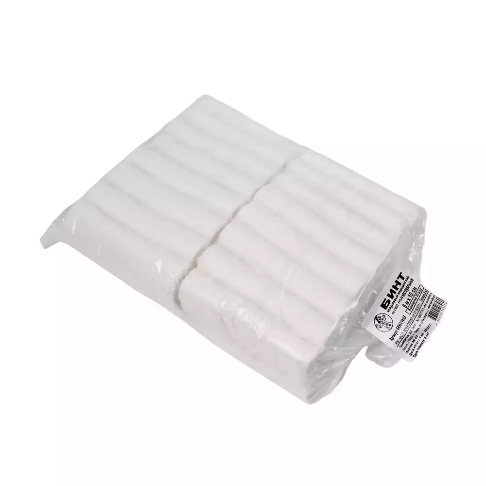 Бинт марлевый, размер 5*10см, плотность 28г/м2, нестерильный, инд.упаковка