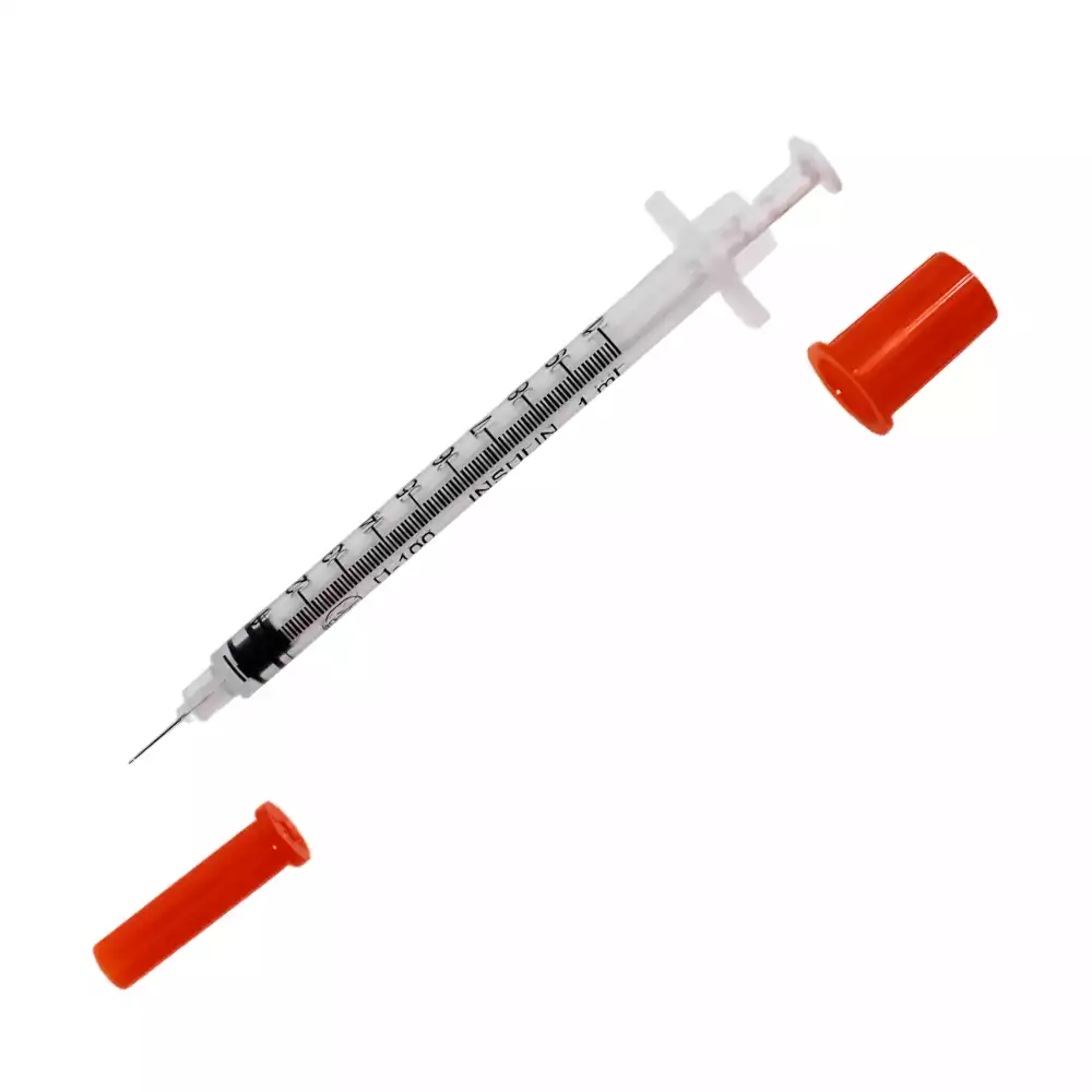 Шприц MESOLIFE объем 1,0мл инсулиновый U-100, 3-х компонентный, интегрированная игла 31G (0,26x8мм), стерильный
