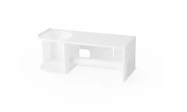 Держатель д/туалетной бумаги с полкой, белый