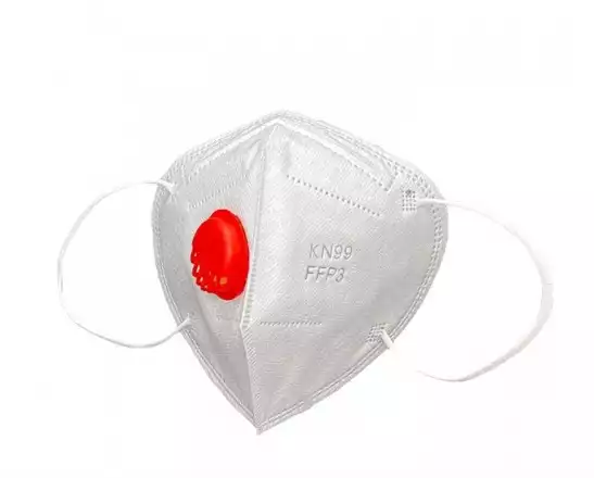 Респиратор маска медицинская KN99 с клапаном цвет белый