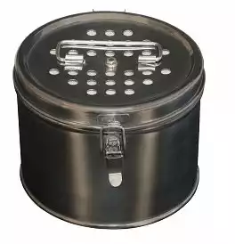 Бикс медицинский (Коробка стерилизационная), круглый, с фильтрами КФ-3, объем 3,0л